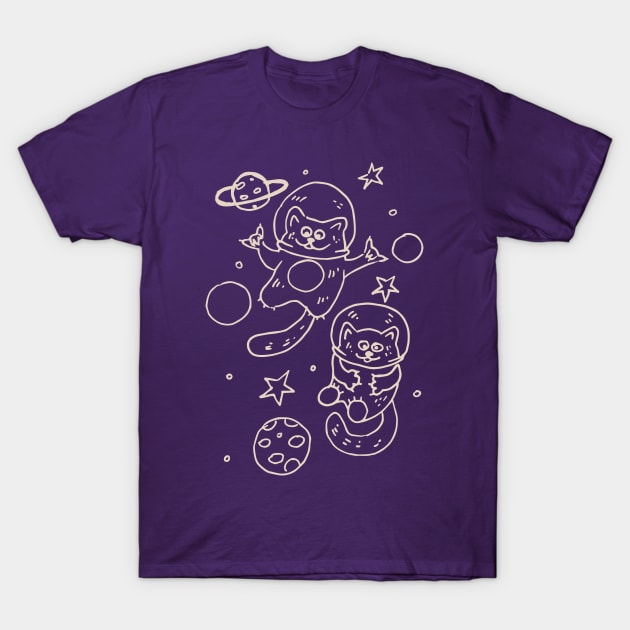 Cats in space T-Shirt by Catdog